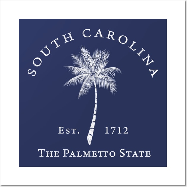 South Carolina SC Palmetto State Old Style Wall Art by TGKelly